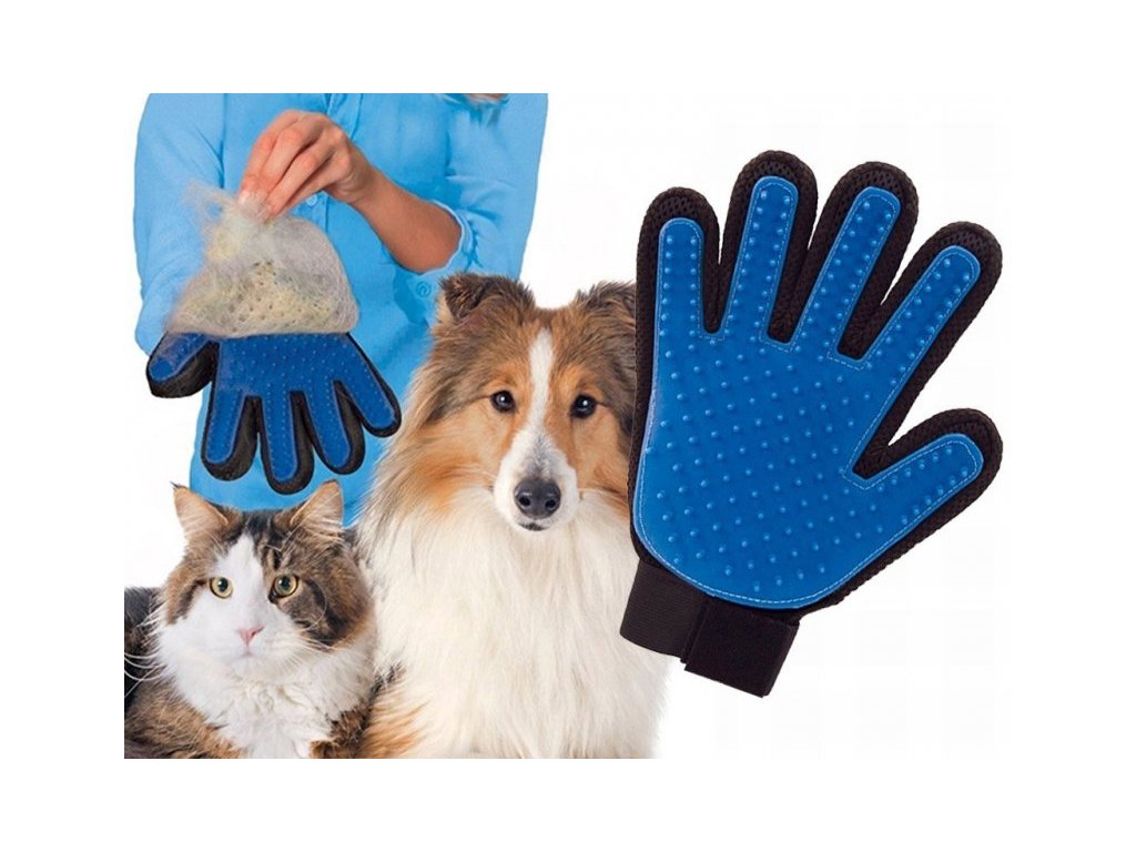 vyčesávací rukavice srsti pro psy a kočky